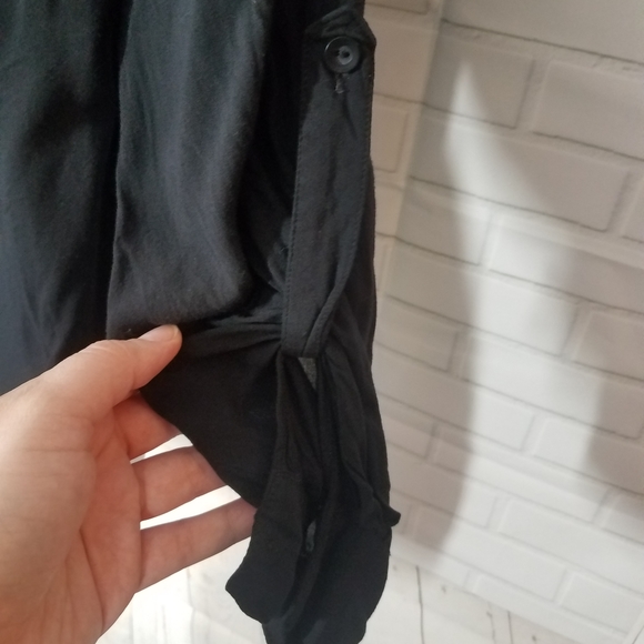 Timing Black Button Down Blouse - Picture 4 of 5